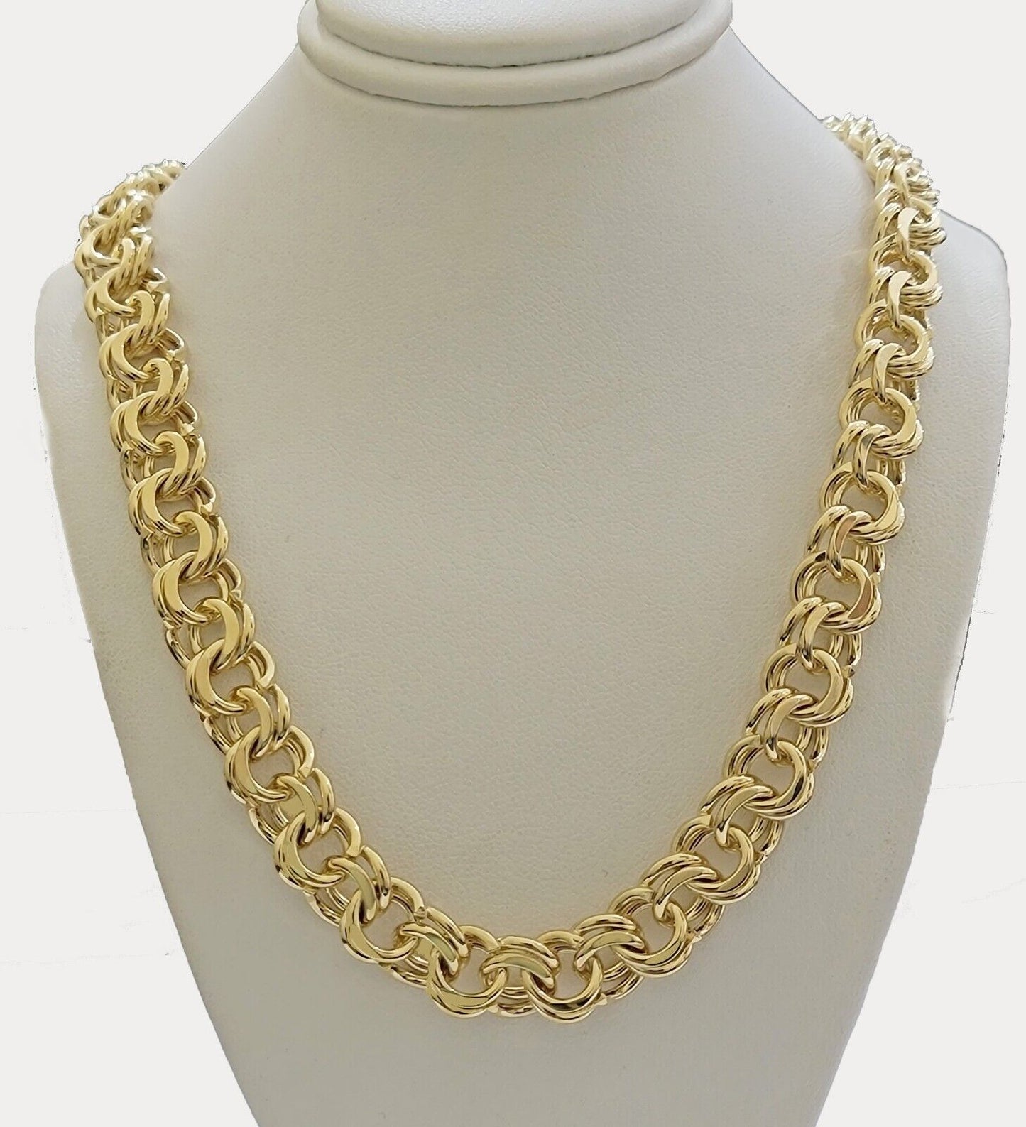 Real 10k Yellow Gold Chino Chain Solid Link Necklace 5mm - 11mm 22" - 26" Mens - Reva Jeweler