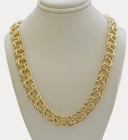 Real 10k Yellow Gold Chino Chain Solid Link Necklace 5mm - 11mm 22" - 26" Mens - Reva Jeweler