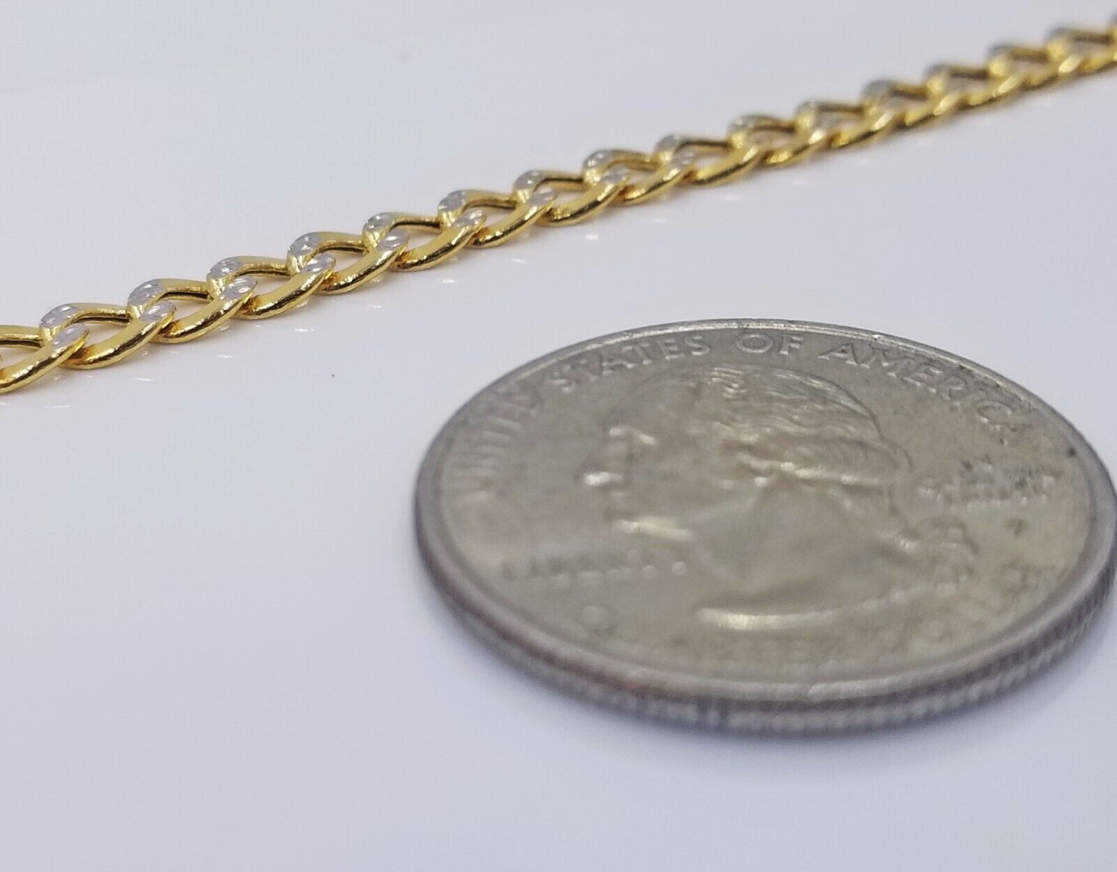 Real 10k Yellow Gold Cuban Curb link 4mm 8" Bracelet Diamond Cut - Reva Jeweler