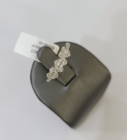 Real 10k Yellow Gold Diamond Ladies Ring Heart Shaped Women Engagement Wedding - Reva Jeweler