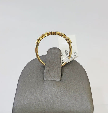 Real 10k Yellow Gold Diamond Ladies Ring Heart Shaped Women Engagement Wedding - Reva Jeweler