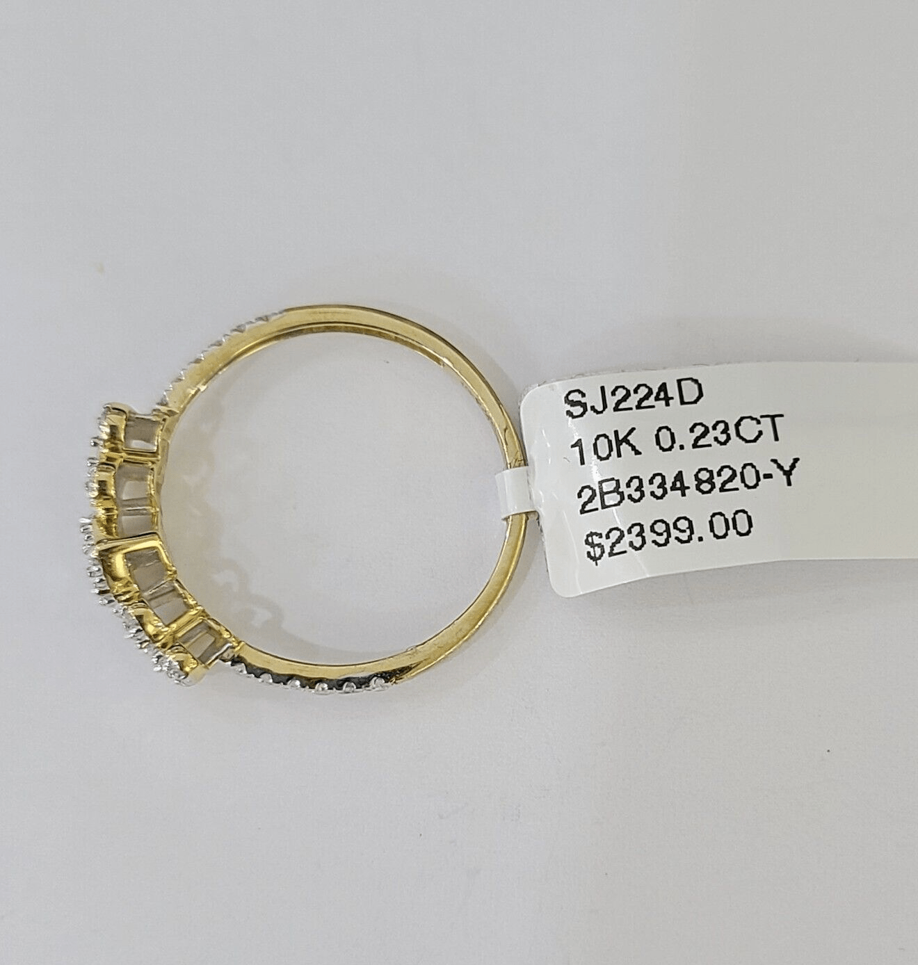 Real 10k Yellow Gold Diamond Ladies Ring Heart Shaped Women Engagement Wedding - Reva Jeweler