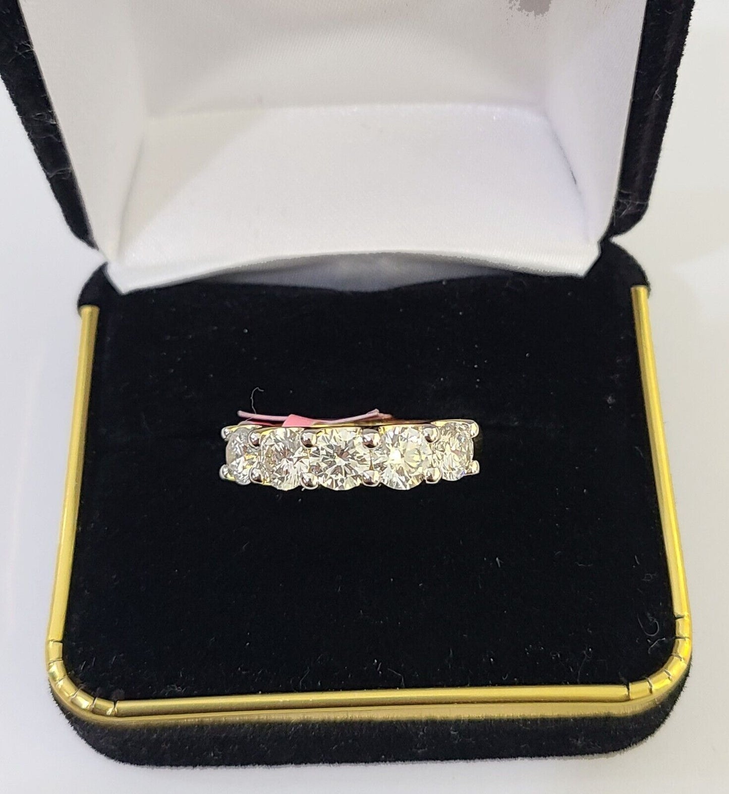 Real 10k Yellow Gold Diamond Ladies Ring Lab Created Women Engagement Wedding - GoldenlinQ