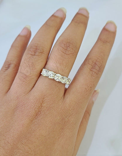 Real 10k Yellow Gold Diamond Ladies Ring Lab Created Women Engagement Wedding - Reva Jeweler