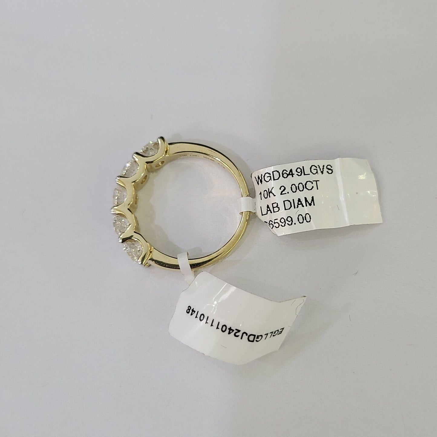 Real 10k Yellow Gold Diamond Ladies Ring Lab Created Women Engagement Wedding - Reva Jeweler