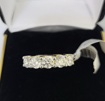 Real 10k Yellow Gold Diamond Ladies Ring Lab Created Women Engagement Wedding - Reva Jeweler