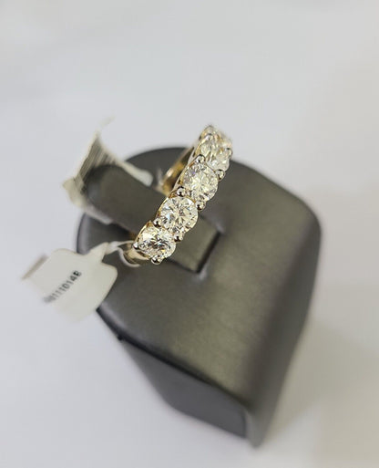 Real 10k Yellow Gold Diamond Ladies Ring Lab Created Women Engagement Wedding - Reva Jeweler