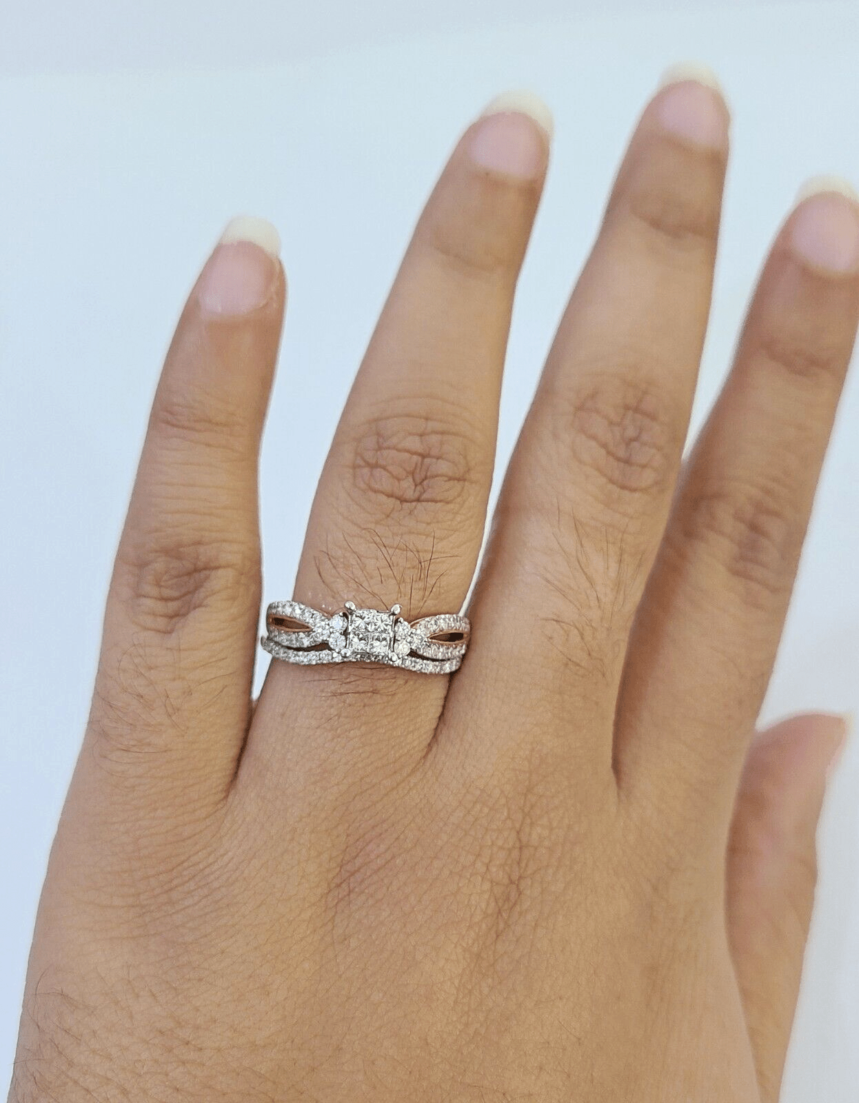 Real 10k Yellow Gold Diamond Ladies Ring SET Women Engagement Wedding - Reva Jeweler