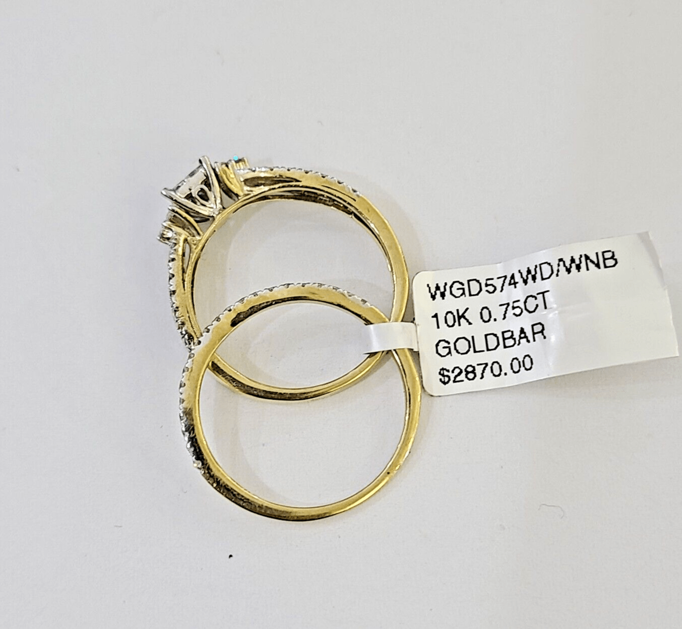 Real 10k Yellow Gold Diamond Ladies Ring SET Women Engagement Wedding - Reva Jeweler