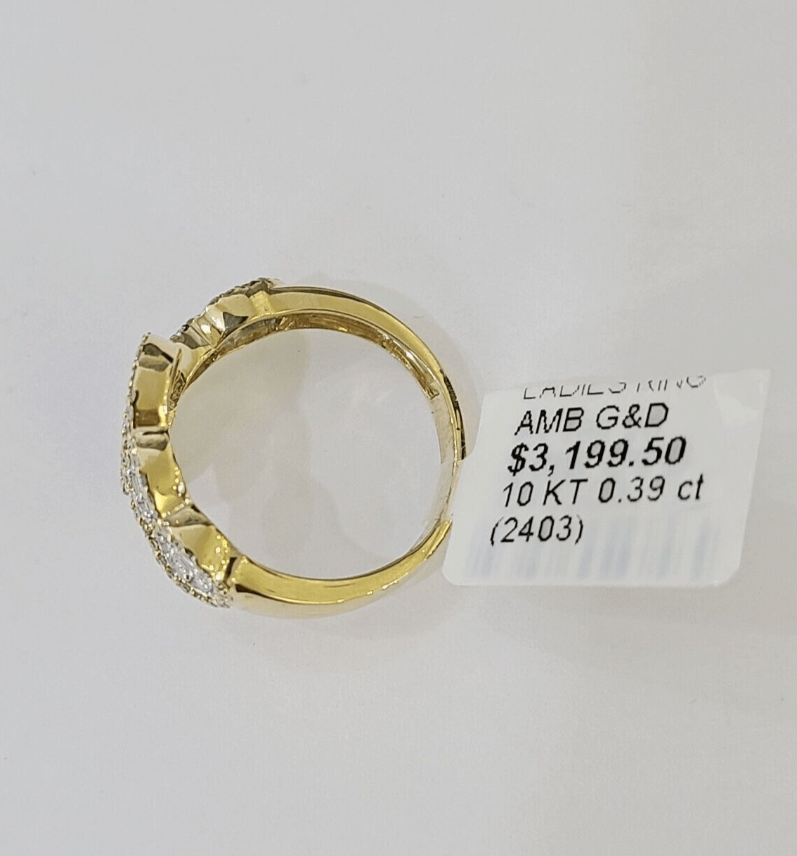 Real 10k Yellow Gold Diamond Ladies Ring Women Casual Engagement Wedding - Reva Jeweler