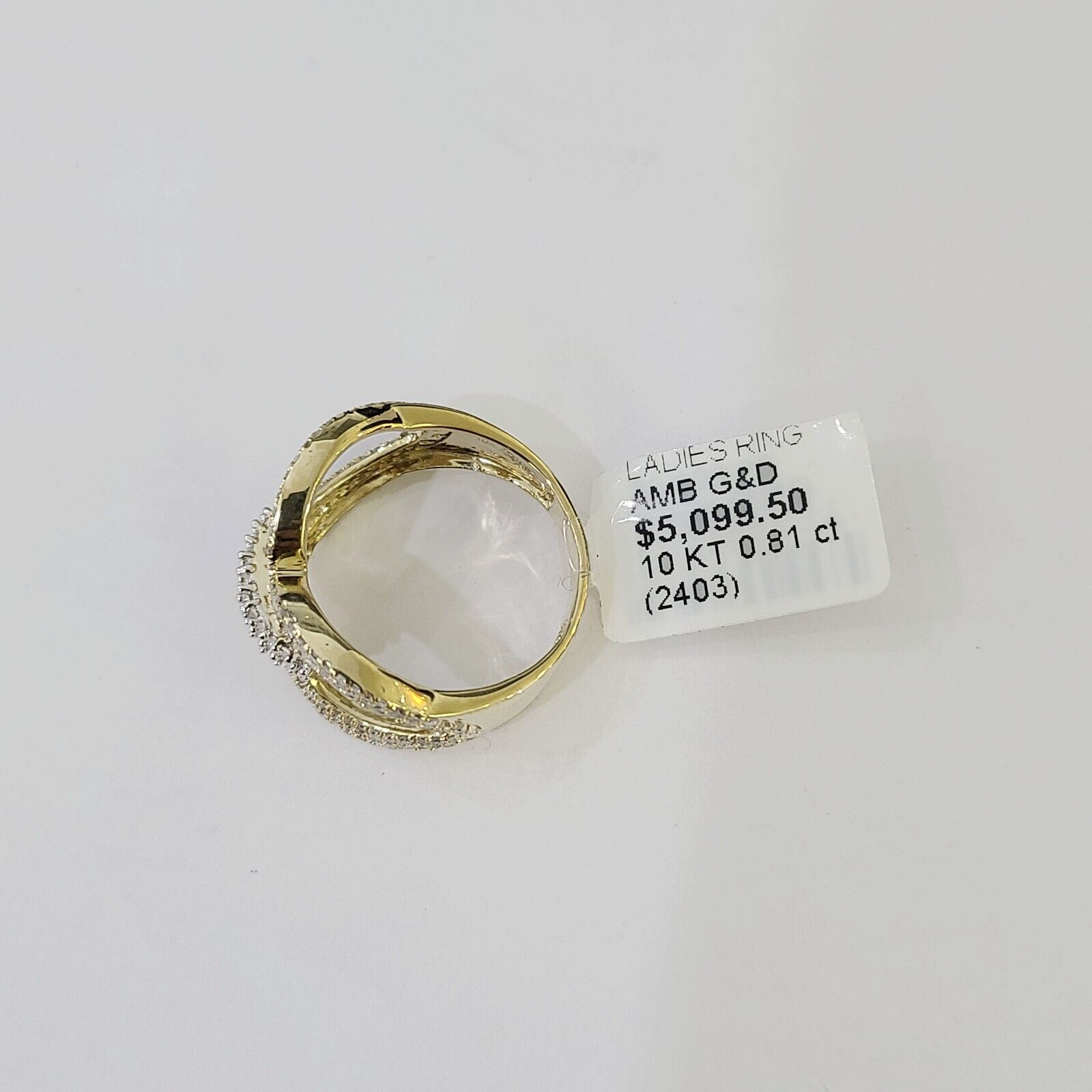 Real 10k Yellow Gold Diamond Ladies Ring Women Casual Engagement Wedding - Reva Jeweler