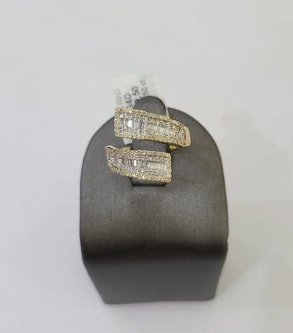Real 10k Yellow Gold Diamond Ladies Ring Women Casual Engagement Wedding - Reva Jeweler
