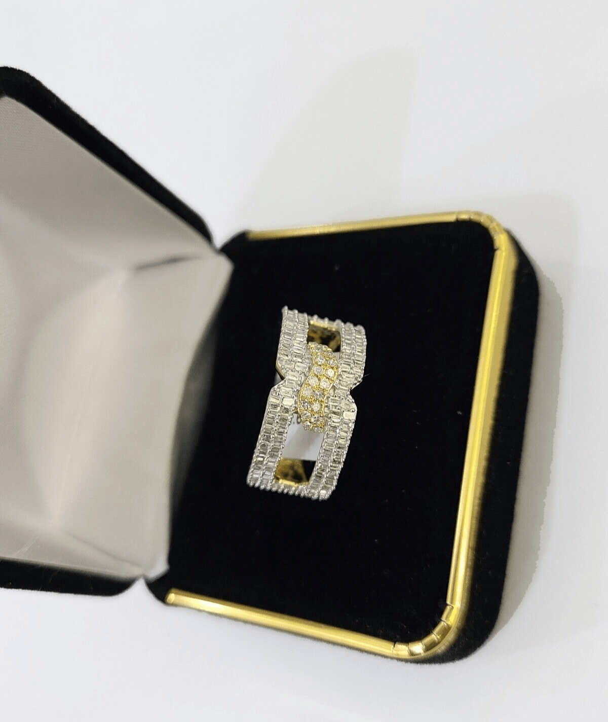 Real 10k Yellow Gold Diamond Ladies Ring Women Casual Engagement Wedding - Reva Jeweler