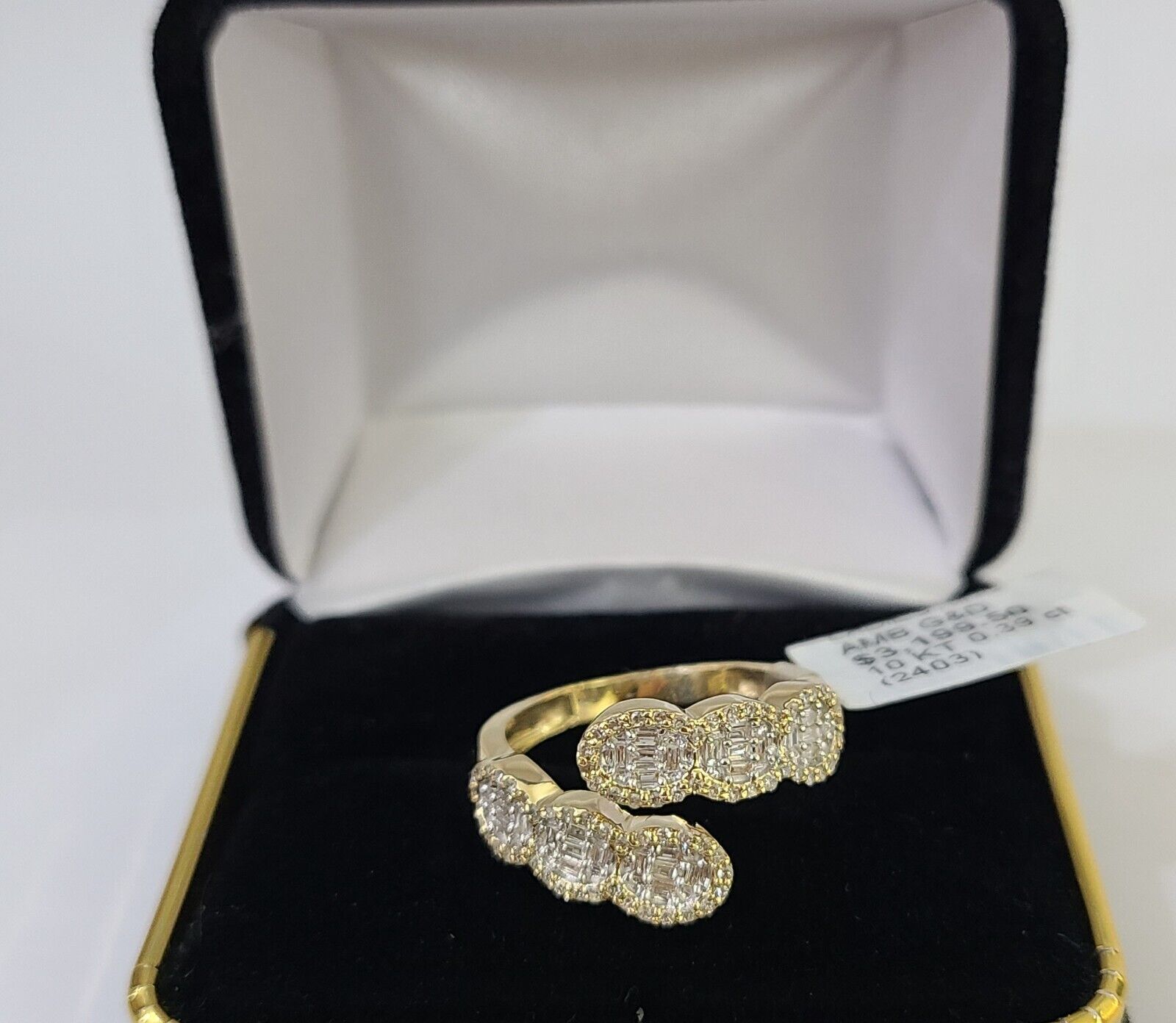 Real 10k Yellow Gold Diamond Ladies Ring Women Casual Engagement Wedding - Reva Jeweler