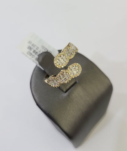 Real 10k Yellow Gold Diamond Ladies Ring Women Casual Engagement Wedding - Reva Jeweler