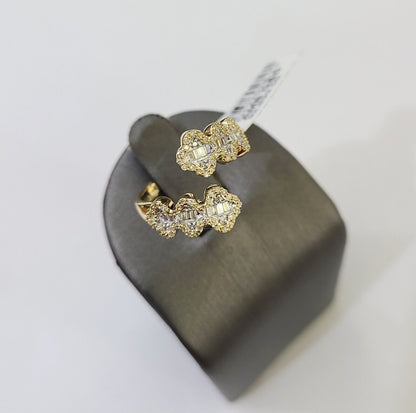 Real 10k Yellow Gold Diamond Ladies Ring Women Casual Engagement Wedding - Reva Jeweler