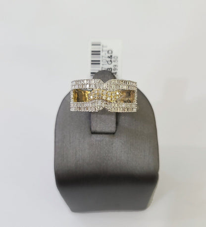 Real 10k Yellow Gold Diamond Ladies Ring Women Casual Engagement Wedding - Reva Jeweler