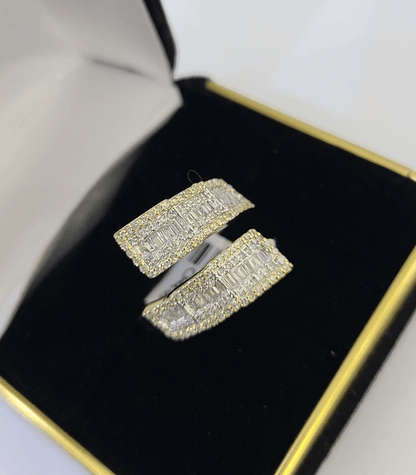 Real 10k Yellow Gold Diamond Ladies Ring Women Casual Engagement Wedding - Reva Jeweler