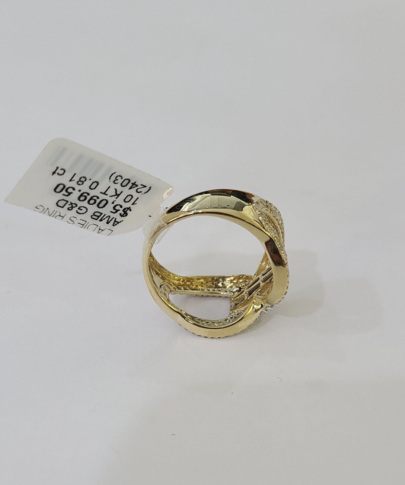 Real 10k Yellow Gold Diamond Ladies Ring Women Casual Engagement Wedding - Reva Jeweler