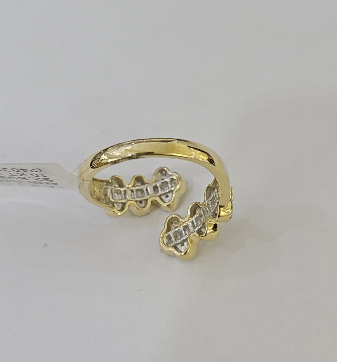 Real 10k Yellow Gold Diamond Ladies Ring Women Casual Engagement Wedding - Reva Jeweler