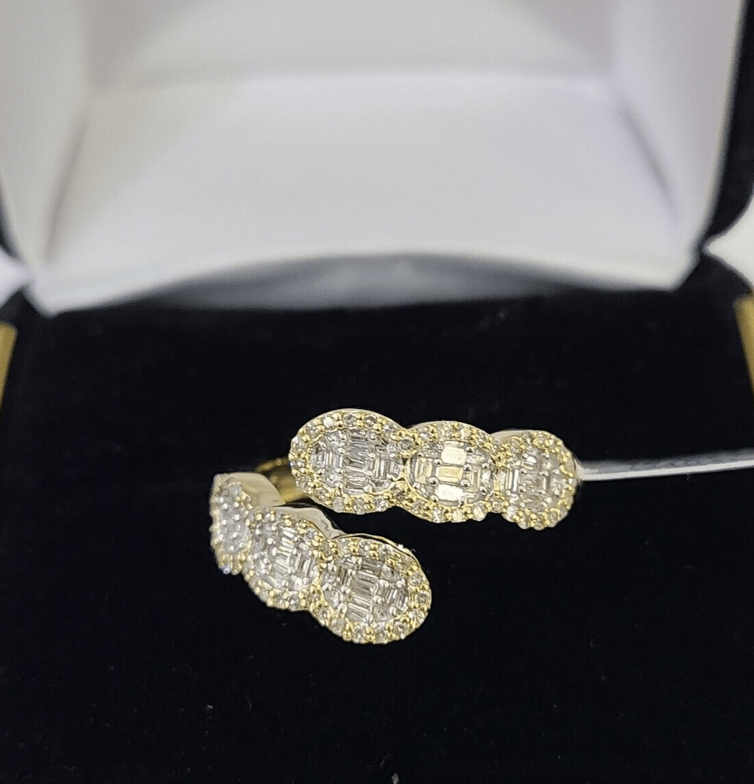 Real 10k Yellow Gold Diamond Ladies Ring Women Casual Engagement Wedding - Reva Jeweler