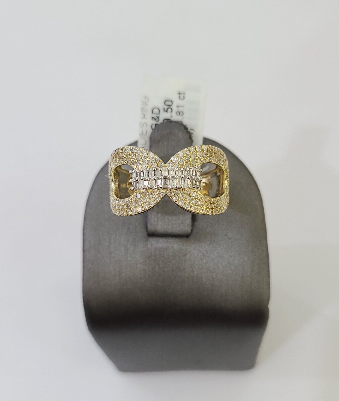 Real 10k Yellow Gold Diamond Ladies Ring Women Casual Engagement Wedding - Reva Jeweler