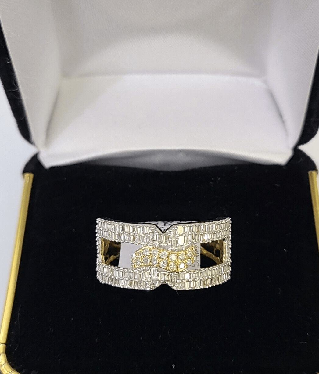 Real 10k Yellow Gold Diamond Ladies Ring Women Casual Engagement Wedding - Reva Jeweler