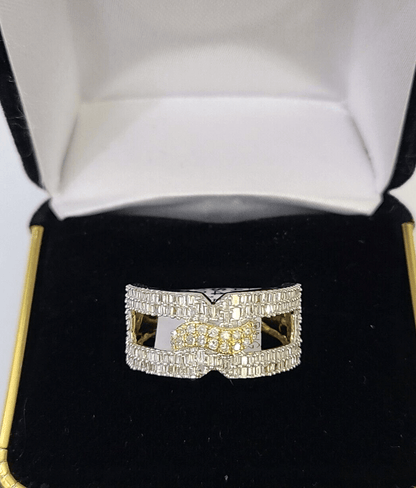 Real 10k Yellow Gold Diamond Ladies Ring Women Casual Engagement Wedding - Reva Jeweler