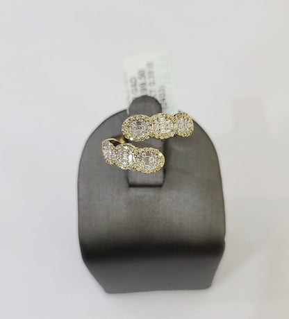 Real 10k Yellow Gold Diamond Ladies Ring Women Casual Engagement Wedding - Reva Jeweler