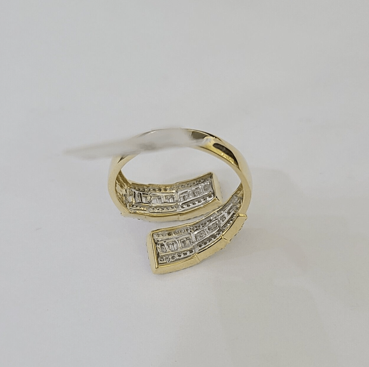 Real 10k Yellow Gold Diamond Ladies Ring Women Casual Engagement Wedding - Reva Jeweler