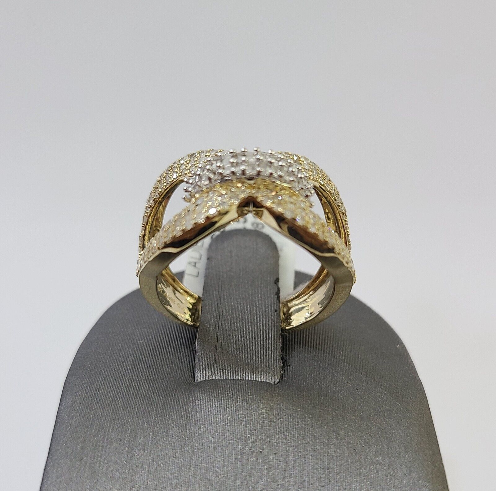 Real 10k Yellow Gold Diamond Ladies Ring Women Casual Engagement Wedding - Reva Jeweler