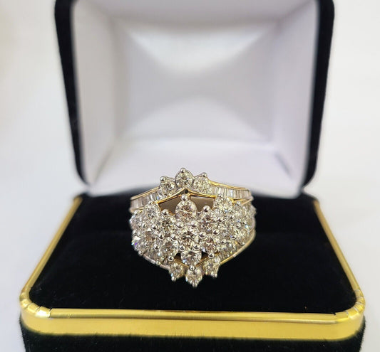 Real 10k Yellow Gold Diamond Ladies Ring Women Engagement Wedding - Reva Jeweler