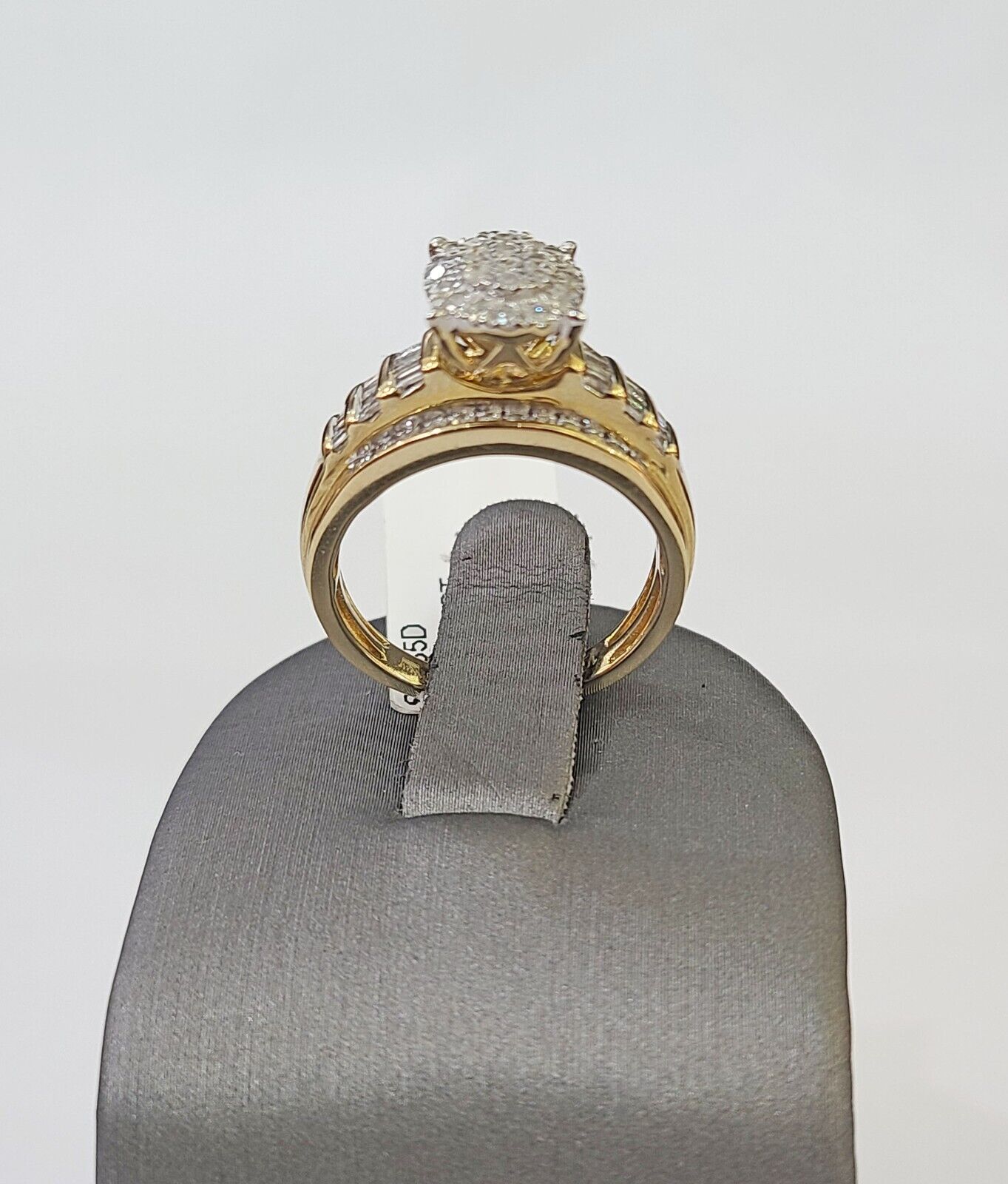 Real 10k Yellow Gold Diamond Ladies Ring Women Engagement Wedding - Reva Jeweler