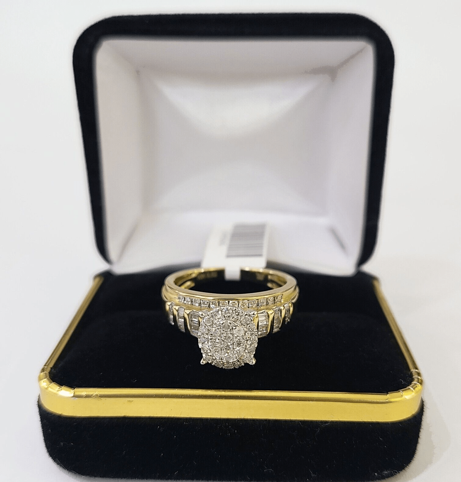Real 10k Yellow Gold Diamond Ladies Ring Women Engagement Wedding - Reva Jeweler