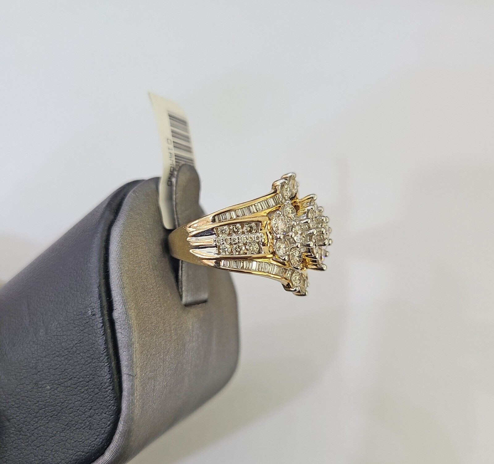 Real 10k Yellow Gold Diamond Ladies Ring Women Engagement Wedding - Reva Jeweler