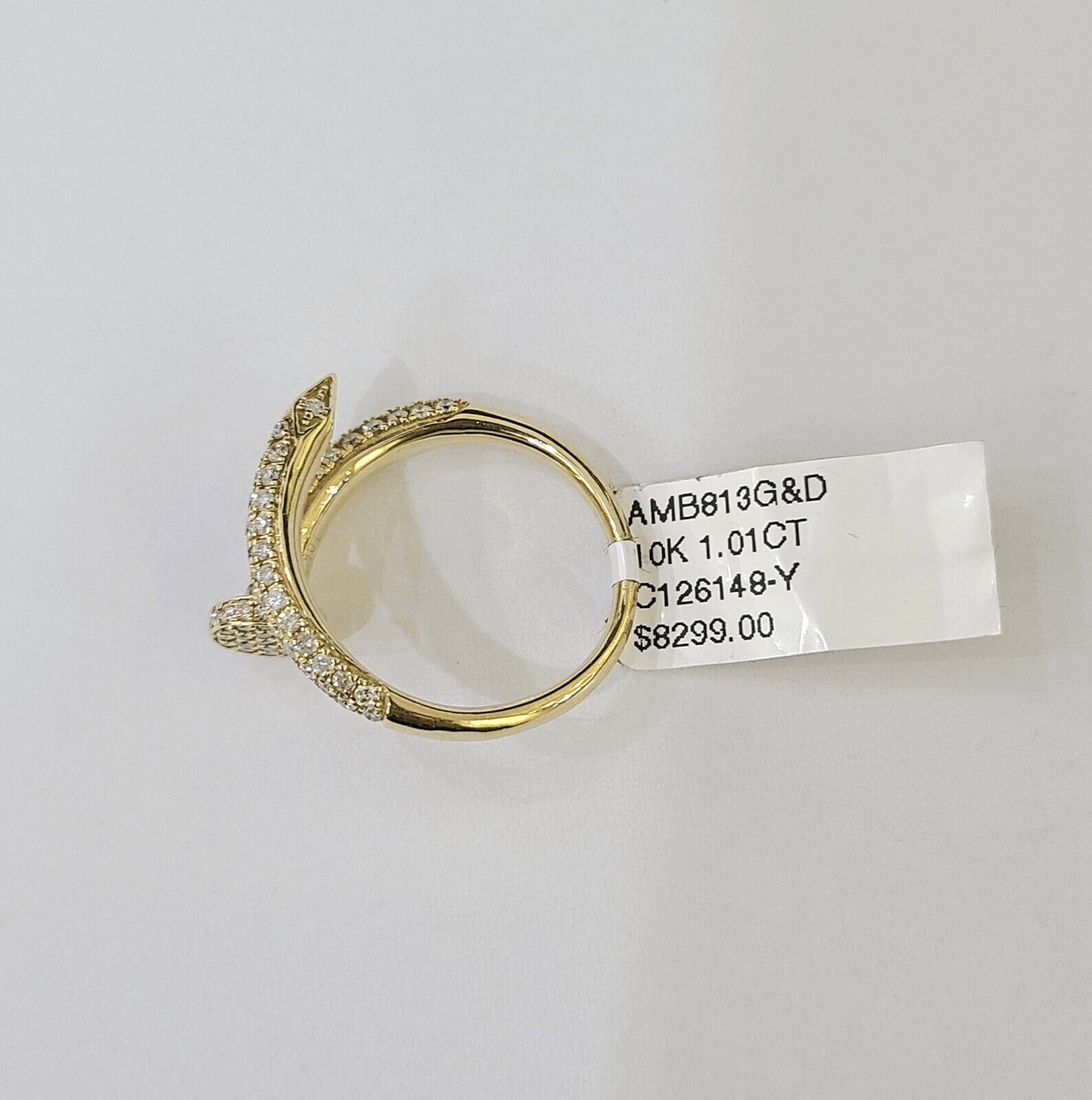 Real 10k Yellow Gold Diamond Ladies Ring Women Engagement Wedding - Reva Jeweler