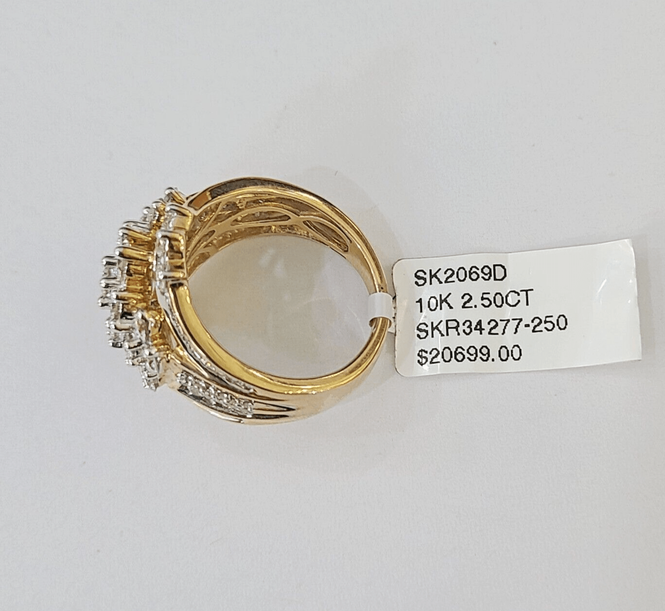 Real 10k Yellow Gold Diamond Ladies Ring Women Engagement Wedding - Reva Jeweler