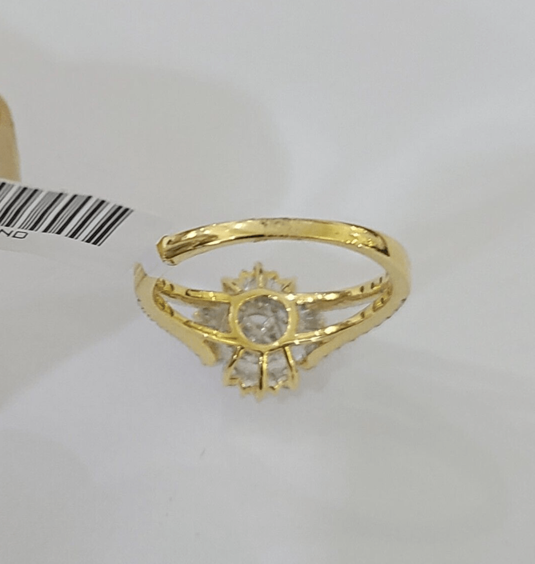 Real 10k Yellow Gold Diamond Ladies Ring Women Engagement Wedding - Reva Jeweler