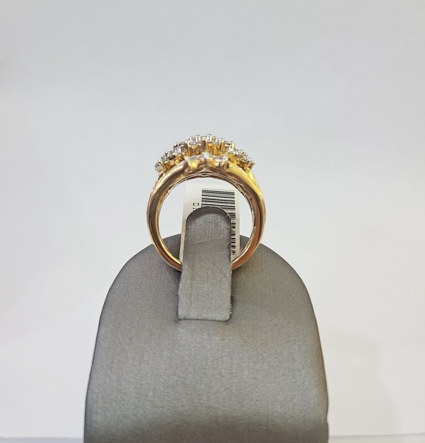 Real 10k Yellow Gold Diamond Ladies Ring Women Engagement Wedding - Reva Jeweler