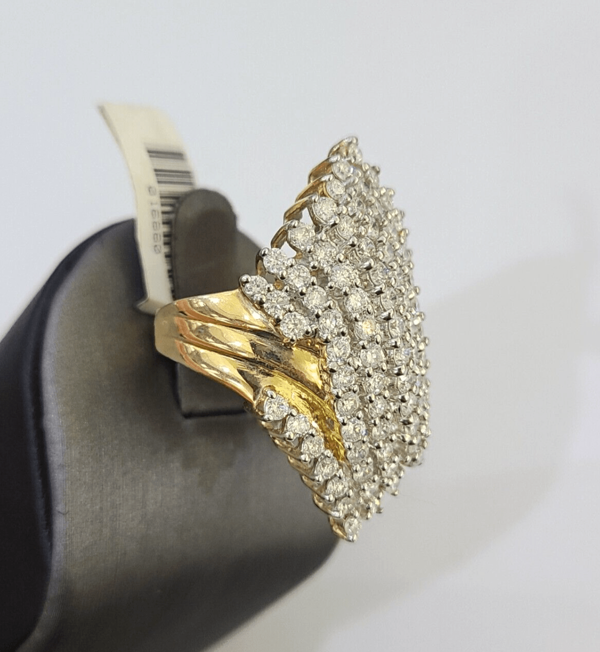 Real 10k Yellow Gold Diamond Ladies Ring Women Engagement Wedding - Reva Jeweler