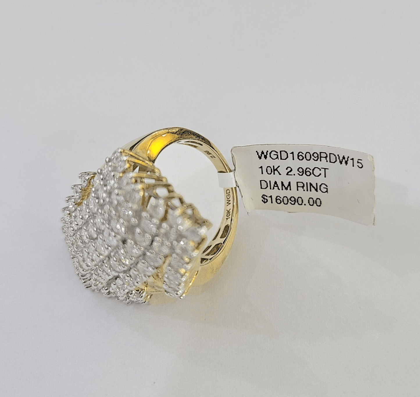 Real 10k Yellow Gold Diamond Ladies Ring Women Engagement Wedding - Reva Jeweler