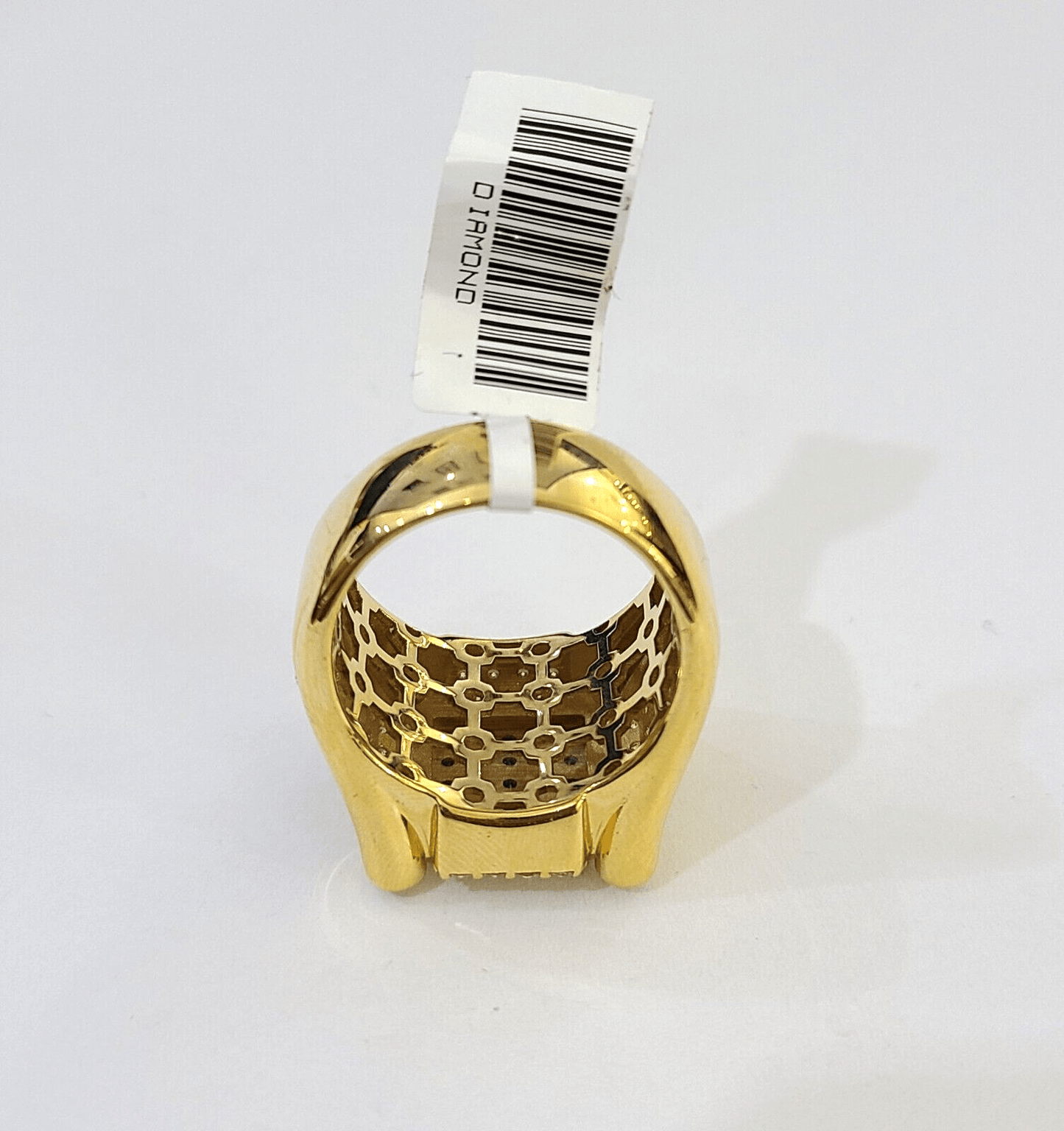 Real 10k Yellow Gold Diamond Mens Ring Band Wedding Casual Genuine Natural - Reva Jeweler