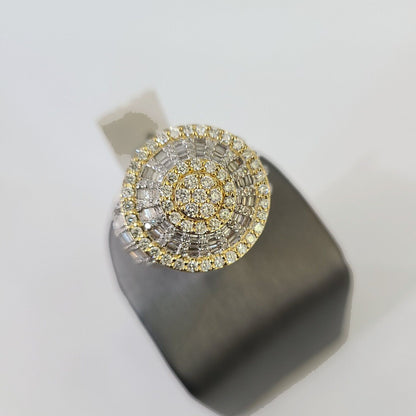 Real 10k Yellow Gold Diamond Mens Ring Band Wedding Casual Genuine Natural - Reva Jeweler