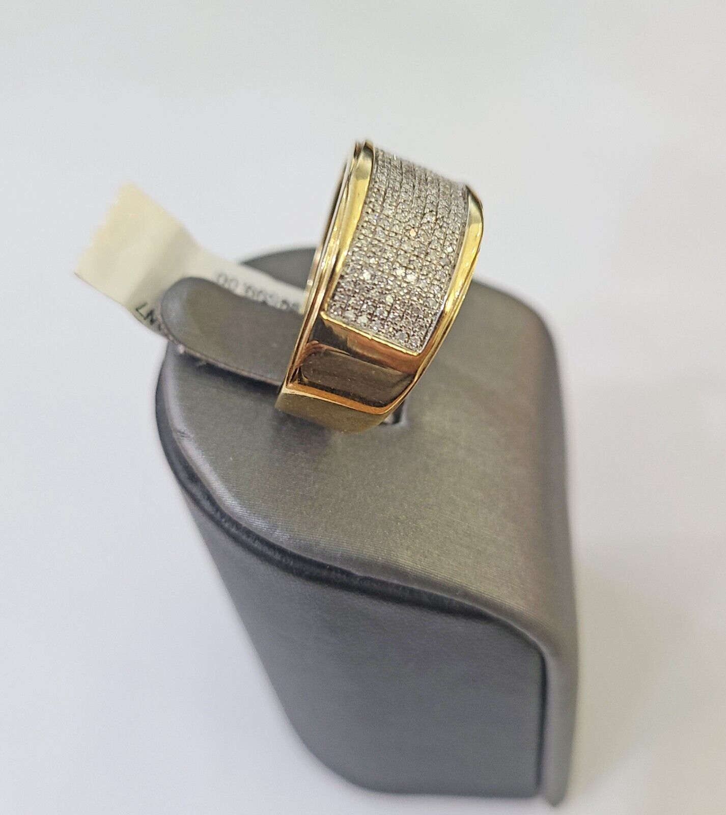 Real 10k Yellow Gold Diamond Mens Ring Band Wedding Genuine Natural - Reva Jeweler