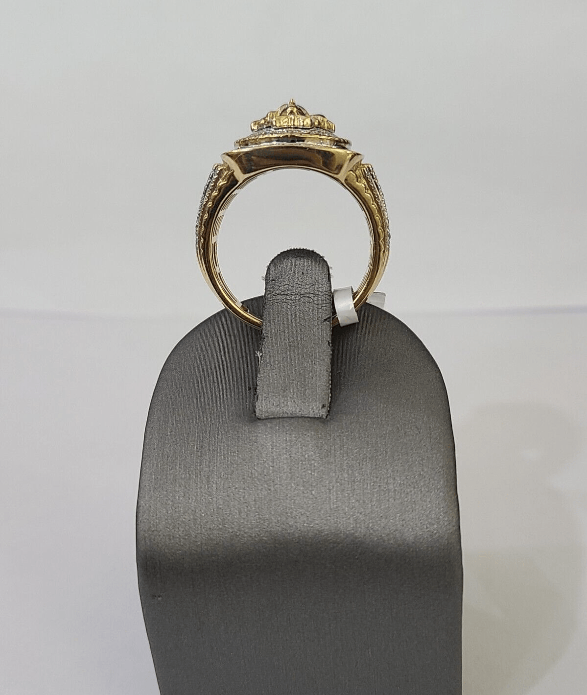 Real 10k Yellow Gold Diamond Mens Ring Band Wedding Genuine Natural - Reva Jeweler
