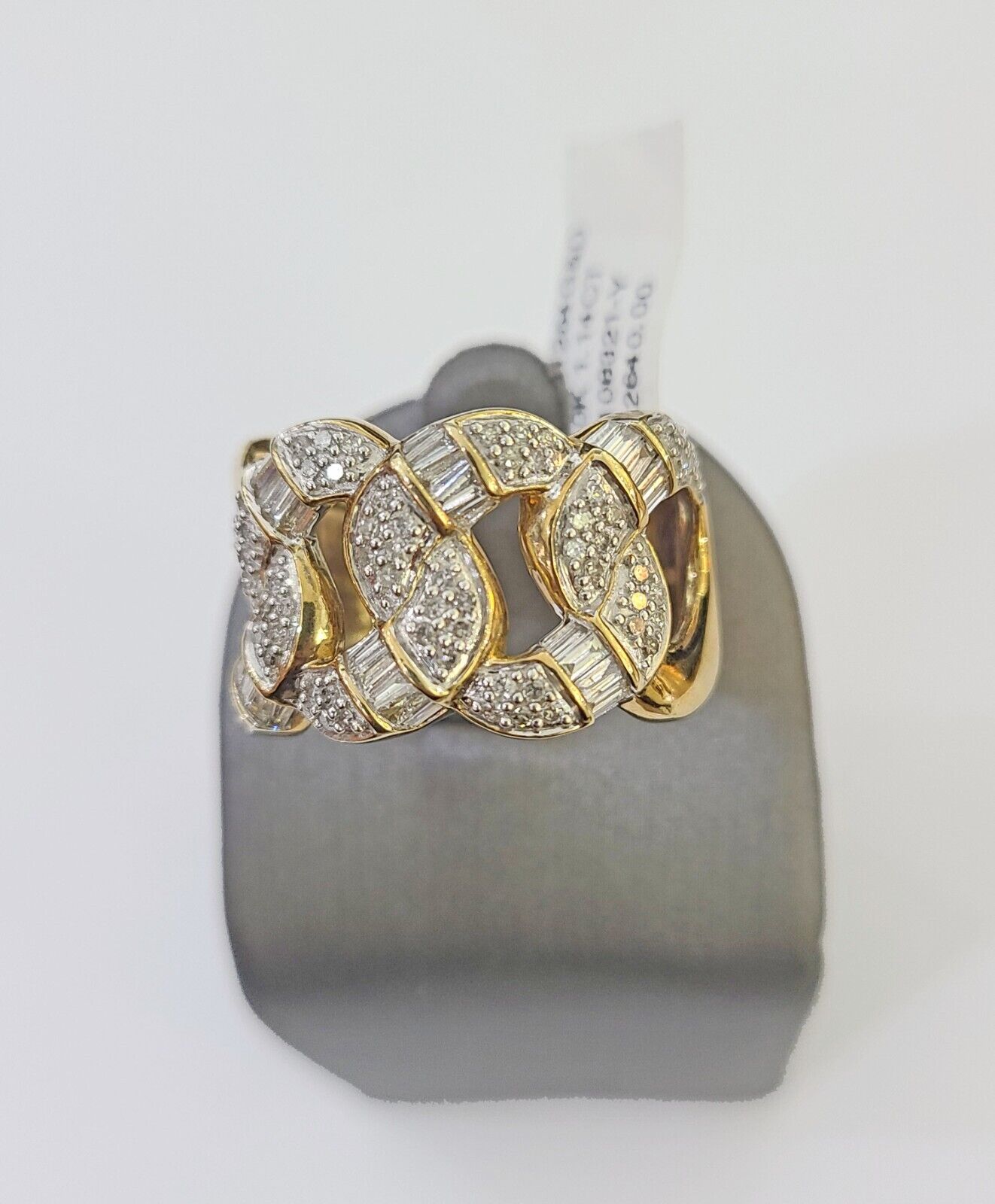 Real 10k Yellow Gold Diamond Mens Ring Band Wedding Genuine Natural - Reva Jeweler