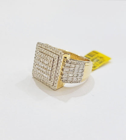 Real 10k Yellow Gold Diamond Mens Ring Size 10 1.60 CT Natural Diamonds ON SALE - Reva Jeweler