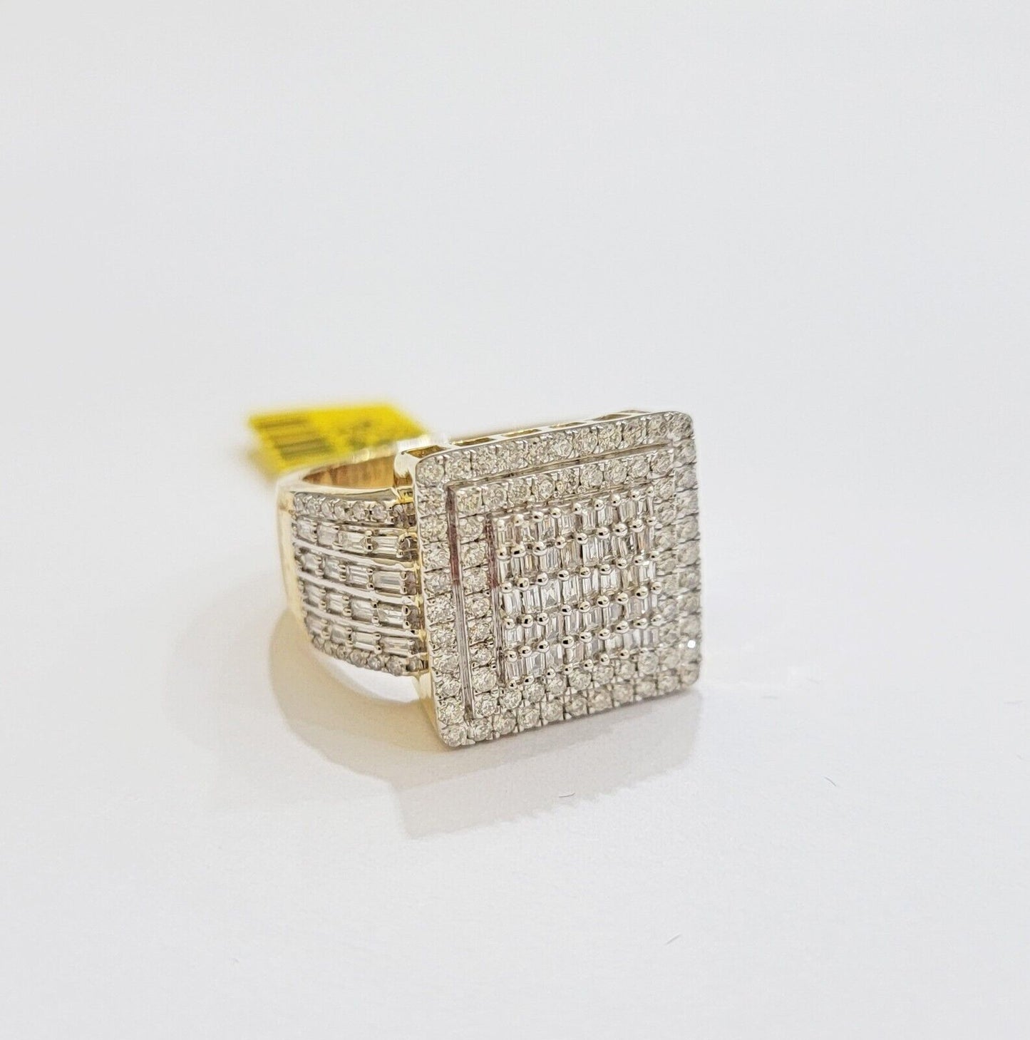 Real 10k Yellow Gold Diamond Mens Ring Size 10 1.60 CT Natural Diamonds ON SALE - Reva Jeweler