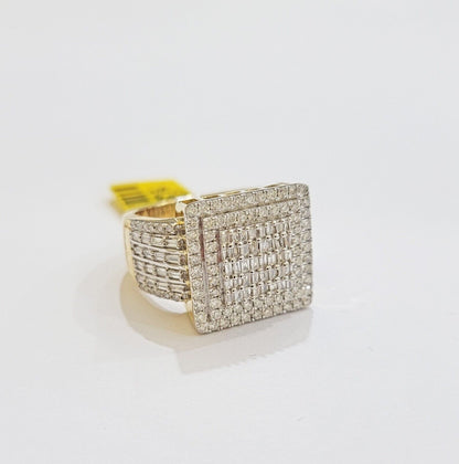 Real 10k Yellow Gold Diamond Mens Ring Size 10 1.60 CT Natural Diamonds ON SALE - Reva Jeweler