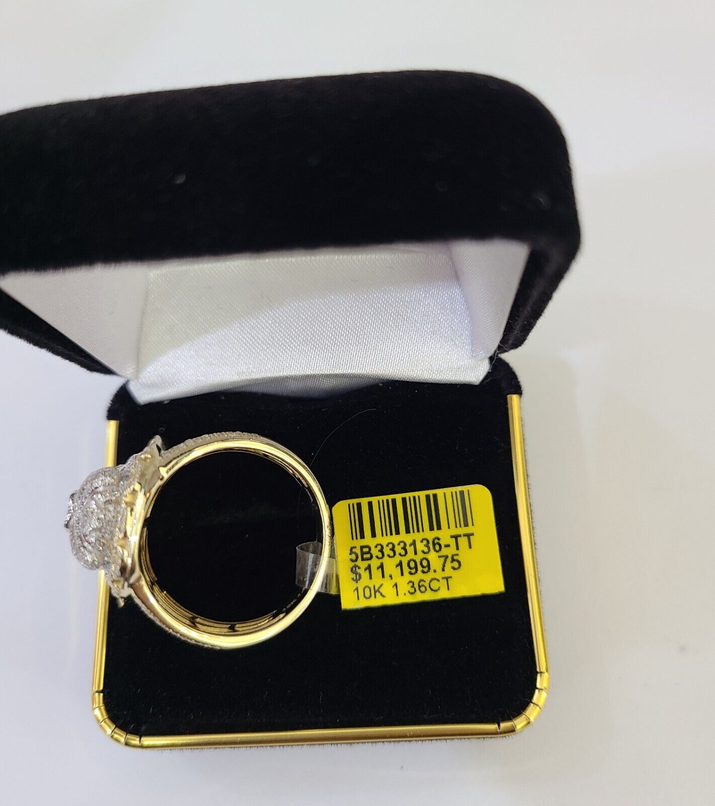 Real 10k Yellow Gold Diamond Ring Dog Face Shaped Men Ring - Reva Jeweler